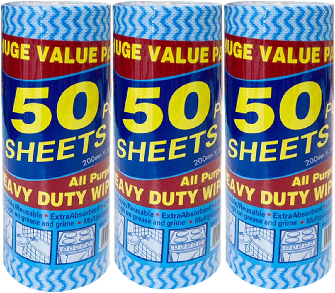 50Pcs Reusable Wipes Sheets Roll - Kitchen Housework Dish Cleaning Cloths Wiping Pad