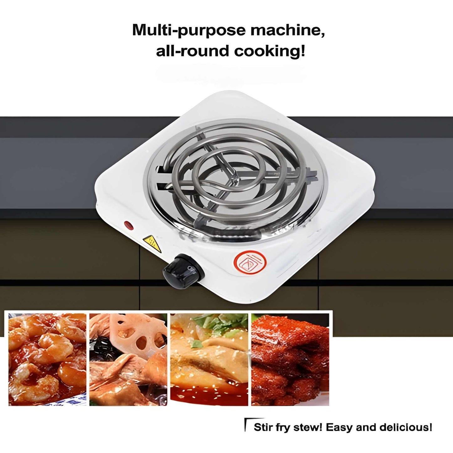 Imported Portable Mini Electric Heater Stove with Adjustable Temperatures & Hot Round Countertop Burner