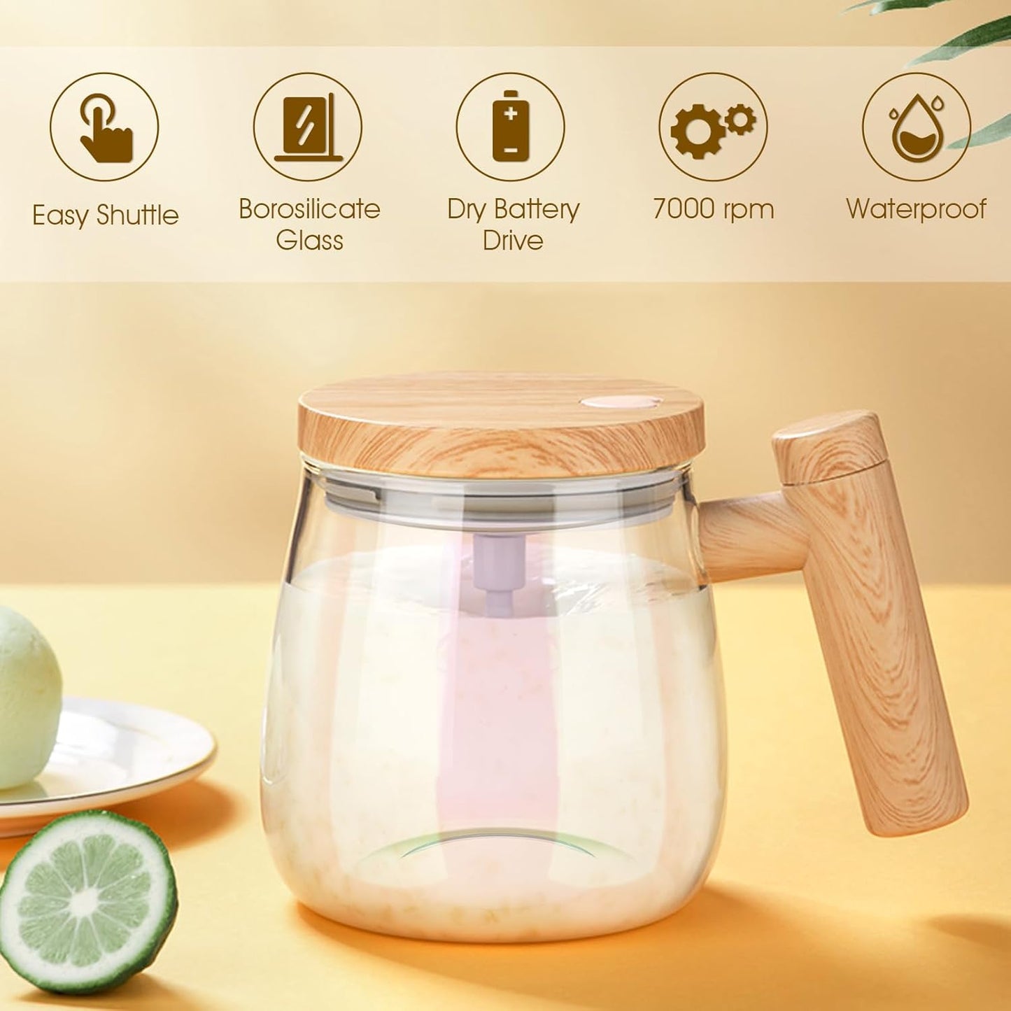 Self Stirring Coffee Mug – Electric Automatic Mixing Cup for Coffee, Milk, & Drinks