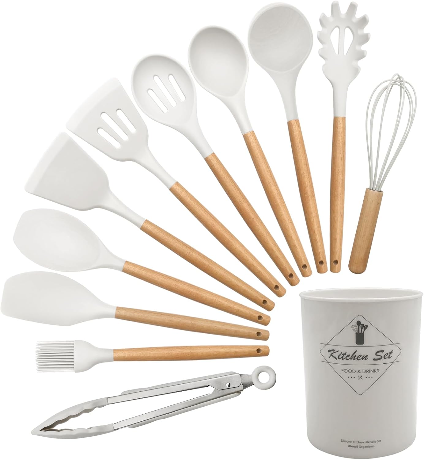 Heat-Resistant Non-Stick Silicone Cooking Tools Set – 12 Pieces Professional Kitchenware