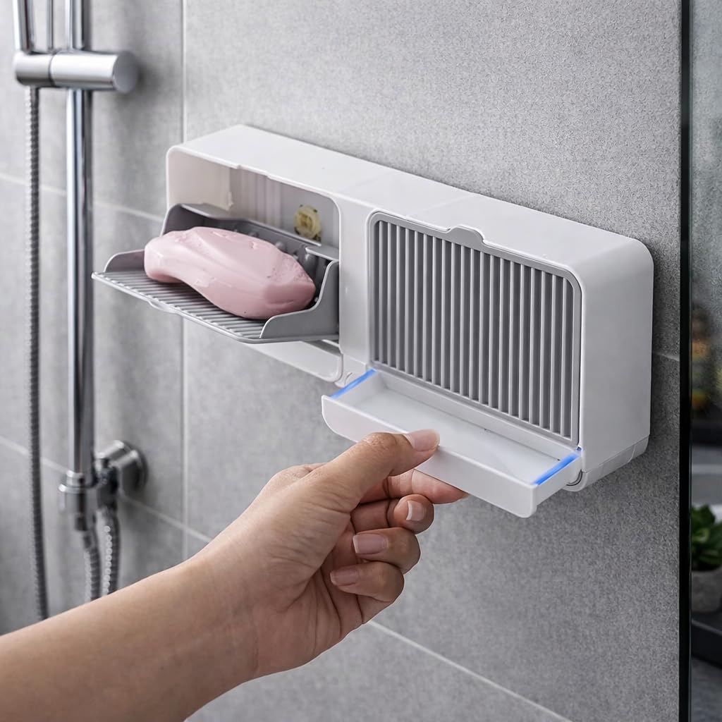 Homaizon Dual Wall Mounted Self Draining Soap Box