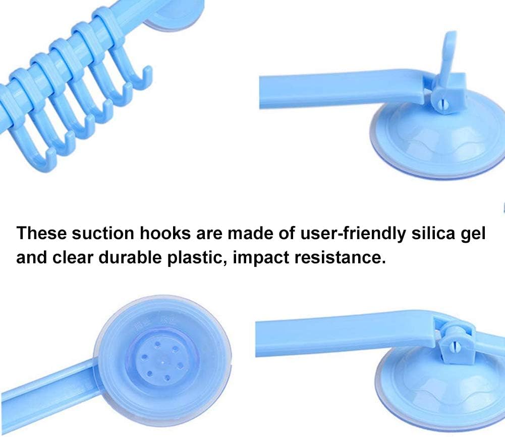 Wall-mounted Kitchen Hooks Suction Cup 6 Hooks Strong Adhesive Hook Bathroom Corner Nail-free Seamless Rack Hanger Hook Shelves