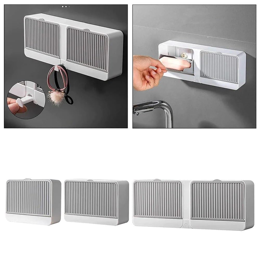 Homaizon Dual Wall Mounted Self Draining Soap Box