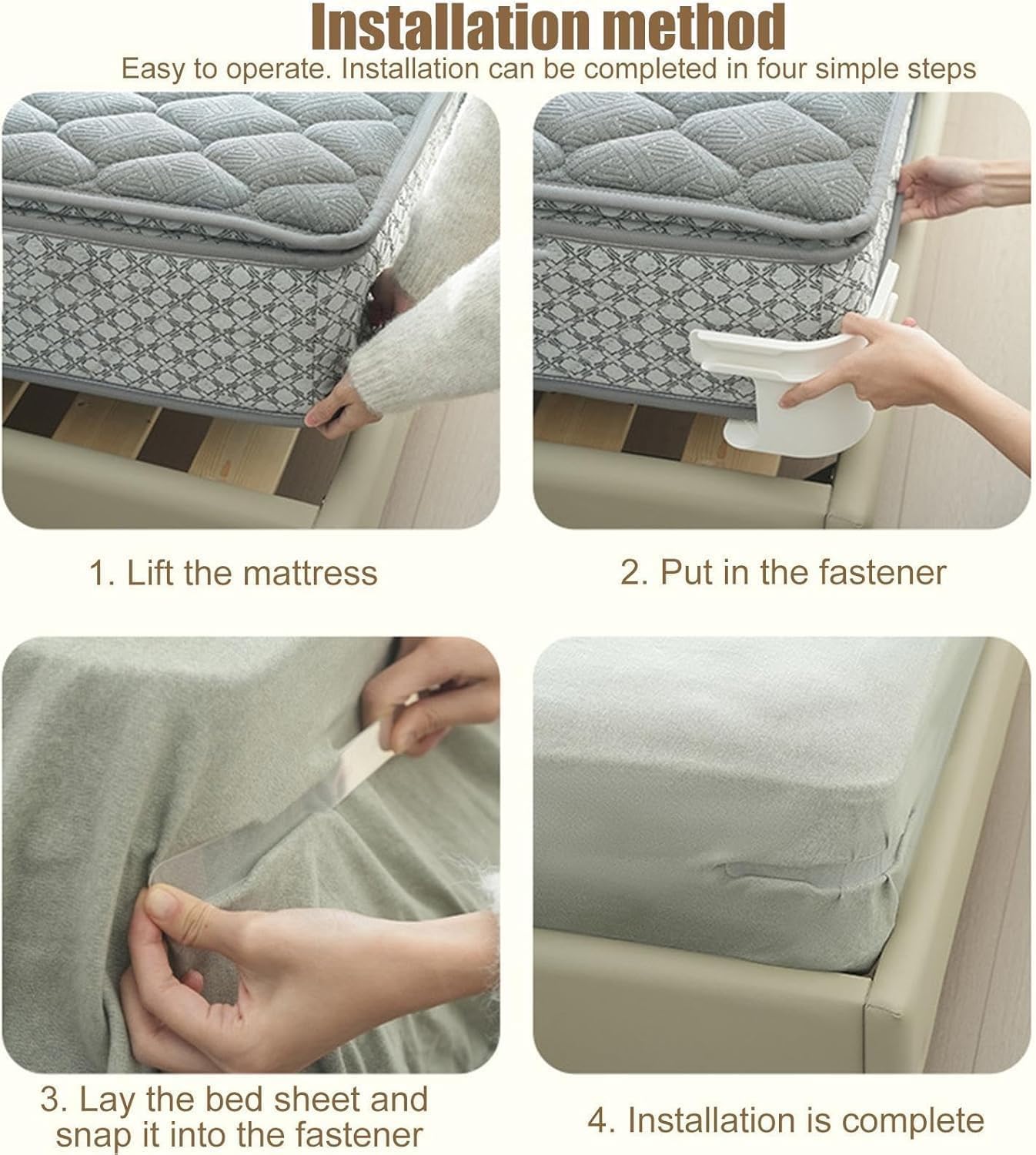 Lock Sheet Holders 4 PCS Heavy Duty Bed Sheet Straps