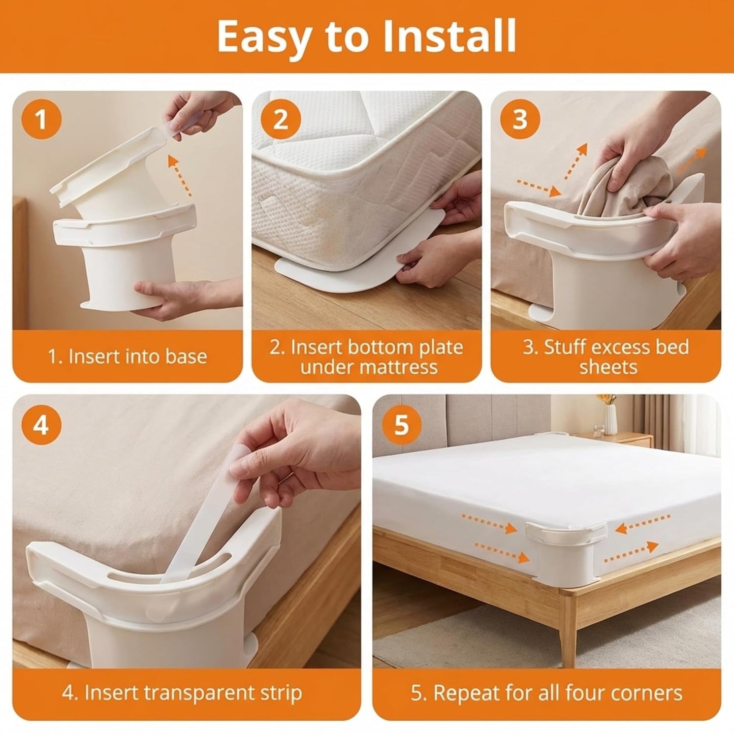 Lock Sheet Holders 4 PCS Heavy Duty Bed Sheet Straps