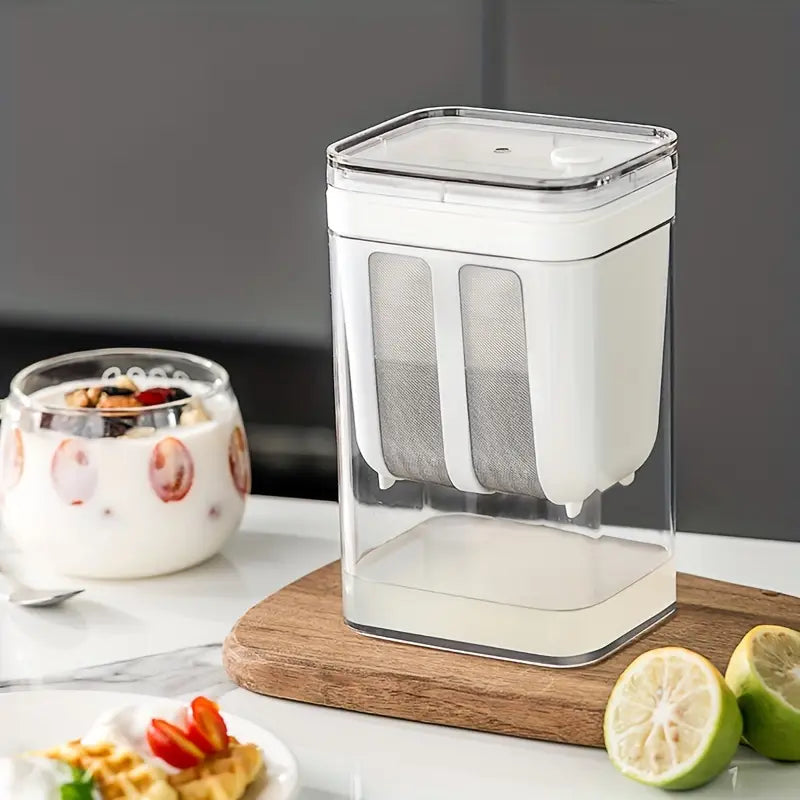 Yogurt Filter with Fine Mesh Strainer with Lid | Yogurt Maker & Cheese Strainer