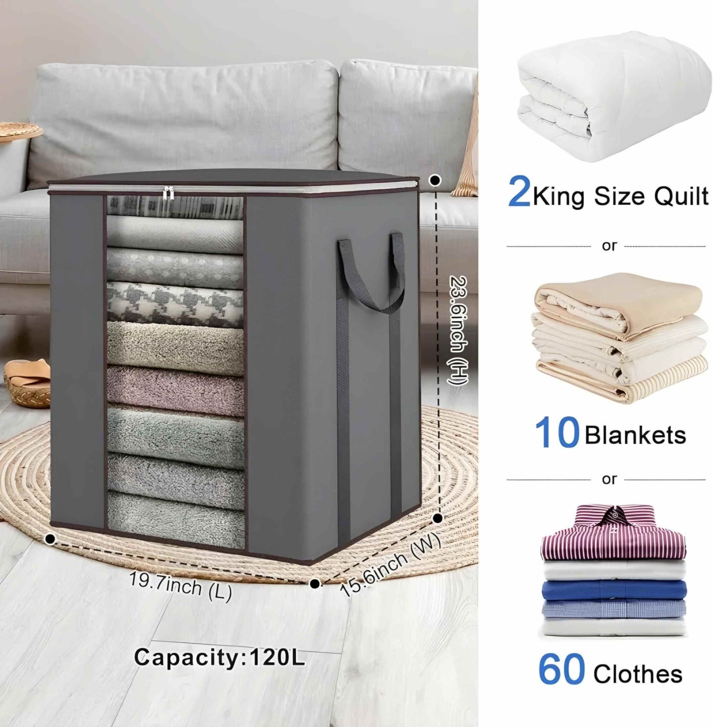 Pack Of 6 Foldable Storage Bags