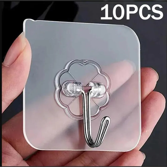 10 pcs Large Adhesive Hooks for Hanging Heavy Duty Wall Hooks