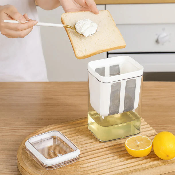 Yogurt Filter with Fine Mesh Strainer with Lid | Yogurt Maker & Cheese Strainer