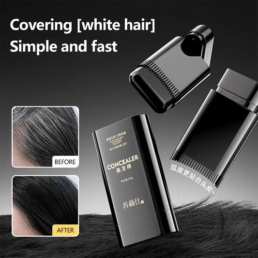 Waterproof Hair Dye Stick with Comb for Root Touch Up, Instant Grey Hair